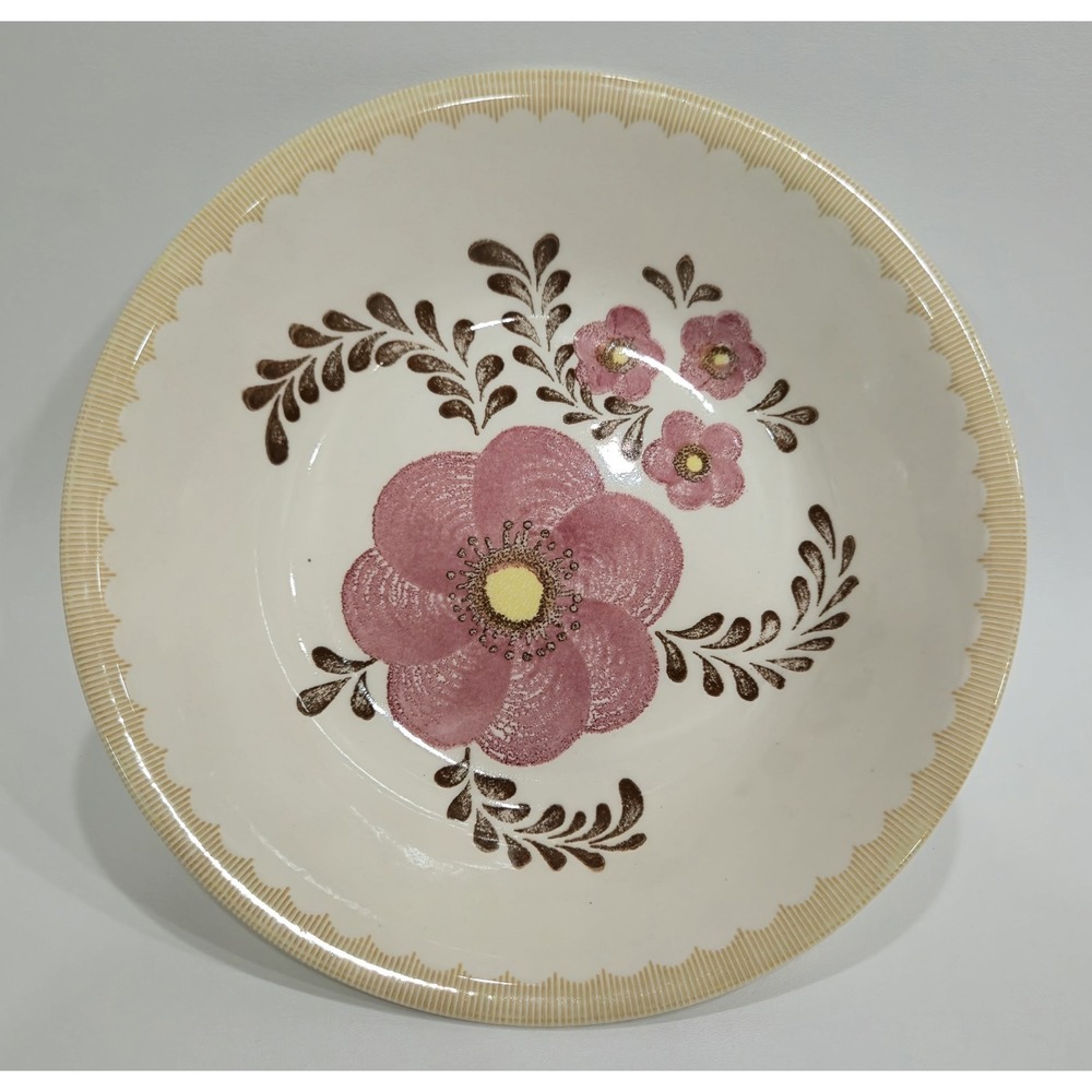 Vintage Royal China Chinette Large Serving Bowl – Pink Flowers 12"